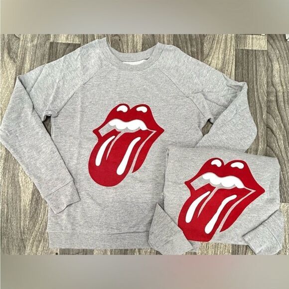 Treasure & Bond Rolling Stones Crewneck In Grey - Picture 1 of 1